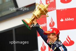 21.06.2009 Silverstone, England,  1st, winner, Sebastian Vettel (GER), Red Bull Racing - Formula 1 World Championship, Rd 8, British Grand Prix, Sunday Podium