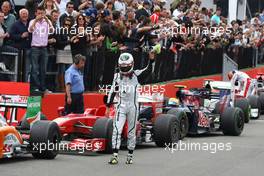 21.06.2009 Silverstone, England,  Jenson Button (GBR), Brawn GP  - Formula 1 World Championship, Rd 8, British Grand Prix, Sunday Podium