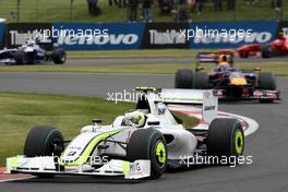21.06.2009 Silverstone, England,  Rubens Barrichello (BRA), Brawn GP, BGP001, BGP 001- Formula 1 World Championship, Rd 8, British Grand Prix, Sunday Race