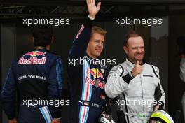 20.06.2009 Silverstone, England,  Sebastian Vettel (GER), Red Bull Racing gets pole position and Mark Webber (AUS), Red Bull Racing walks away - Formula 1 World Championship, Rd 8, British Grand Prix, Saturday Qualifying