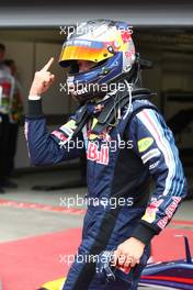 20.06.2009 Silverstone, England,  Sebastian Vettel (GER), Red Bull Racing gets pole position - Formula 1 World Championship, Rd 8, British Grand Prix, Saturday Qualifying