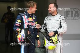 20.06.2009 Silverstone, England,  Sebastian Vettel (GER), Red Bull Racing and Rubens Barrichello (BRA), Brawn GP  - Formula 1 World Championship, Rd 8, British Grand Prix, Saturday Qualifying