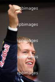 20.06.2009 Silverstone, England,  Sebastian Vettel (GER), Red Bull Racing in pole position - Formula 1 World Championship, Rd 8, British Grand Prix, Saturday Qualifying