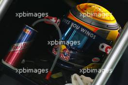 10.07.2009 NŸrburg, Germany,  helmet of Sebastien Buemi (SUI), Scuderia Toro Rosso  - Formula 1 World Championship, Rd 9, German Grand Prix, Friday Practice