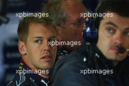 10.07.2009 Nürburg, Germany,  Sebastian Vettel (GER), Red Bull Racing and Guillaume Rocquelin, Red Bull Racing Race Engineer of Sebastian Vettel - Formula 1 World Championship, Rd 9, German Grand Prix, Friday Practice