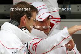 10.07.2009 Nürburg, Germany,  Pascal Vasselon (FRA), Toyota Racing, Senior General Manager Chassis, Timo Glock (GER), Toyota F1 Team - Formula 1 World Championship, Rd 9, German Grand Prix, Friday Practice