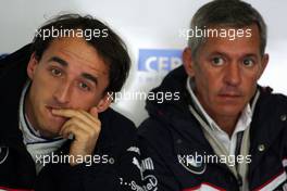 10.07.2009 Nürburg, Germany,  Robert Kubica (POL), BMW Sauber F1 Team and his manager, Daniele Morelli - Formula 1 World Championship, Rd 9, German Grand Prix, Friday Practice