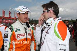 12.07.2009 Nürburg, Germany,  Adrian Sutil (GER), Force India F1 Team - Formula 1 World Championship, Rd 9, German Grand Prix, Sunday Pre-Race Grid