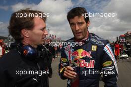 12.07.2009 NŸrburg, Germany,  Christian Horner (GBR), Red Bull Racing, Sporting Director ans Mark Webber (AUS), Red Bull Racing  - Formula 1 World Championship, Rd 9, German Grand Prix, Sunday Pre-Race Grid