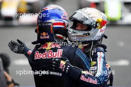 12.07.2009 Nürburg, Germany,  Mark Webber (AUS), Red Bull Racing, Sebastian Vettel (GER), Red Bull Racing - Formula 1 World Championship, Rd 9, German Grand Prix, Sunday Podium