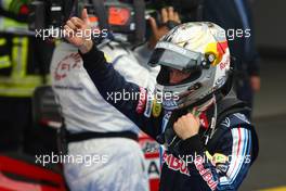 12.07.2009 Nürburg, Germany,  2nd place Sebastian Vettel (GER), Red Bull Racing - Formula 1 World Championship, Rd 9, German Grand Prix, Sunday Podium