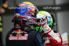 12.07.2009 NŸrburg, Germany,  Mark Webber (AUS), Red Bull Racing and Felipe Massa (BRA), Scuderia Ferrari  - Formula 1 World Championship, Rd 9, German Grand Prix, Sunday Podium
