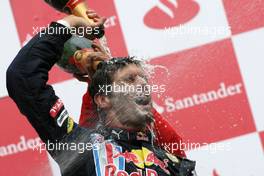 Mark Webber (AUS), Red Bull Racing  - Formula 1 World Championship, Rd 9, German Grand Prix, Sunday Podium