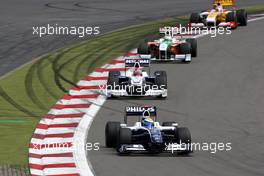 12.07.2009 Nürburg, Germany,  Nico Rosberg (GER), Williams F1 Team, FW31 leads Robert Kubica (POL), BMW Sauber F1 Team, F1.09 - Formula 1 World Championship, Rd 9, German Grand Prix, Sunday Race