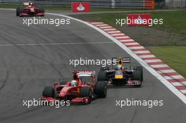 12.07.2009 NŸrburg, Germany,  Felipe Massa (BRA), Scuderia Ferrari and Sebastian Vettel (GER), Red Bull Racing  - Formula 1 World Championship, Rd 9, German Grand Prix, Sunday Race