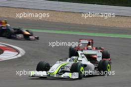 12.07.2009 Nürburg, Germany,  Jenson Button (GBR), Brawn GP, Felipe Massa (BRA), Scuderia Ferrari - Formula 1 World Championship, Rd 9, German Grand Prix, Sunday Race