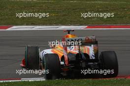12.07.2009 Nürburg, Germany,  Fernando Alonso (ESP), Renault F1 Team spins out / crash - Formula 1 World Championship, Rd 9, German Grand Prix, Sunday Race
