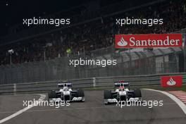 12.07.2009 NŸrburg, Germany,  Nick Heidfeld (GER), BMW Sauber F1 Team and Robert Kubica (POL), BMW Sauber F1 Team  - Formula 1 World Championship, Rd 9, German Grand Prix, Sunday Race
