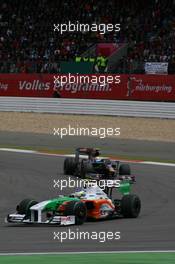 12.07.2009 Nürburg, Germany,  Giancarlo Fisichella (ITA), Force India F1 Team - Formula 1 World Championship, Rd 9, German Grand Prix, Sunday Race