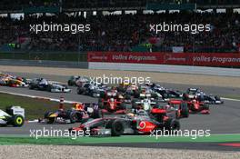 12.07.2009 Nürburg, Germany,  Start of the race, Lewis Hamilton (GBR), McLaren Mercedes - Formula 1 World Championship, Rd 9, German Grand Prix, Sunday Race