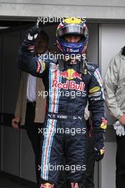 11.07.2009 Nürburg, Germany,  Mark Webber (AUS), Red Bull Racing gets pole position - Formula 1 World Championship, Rd 9, German Grand Prix, Saturday Qualifying
