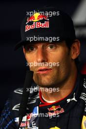 11.07.2009 Nürburg, Germany,  Mark Webber (AUS), Red Bull Racing - Formula 1 World Championship, Rd 9, German Grand Prix, Saturday Press Conference