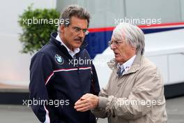 11.07.2009 Nürburg, Germany,  Dr. Mario Theissen (GER), BMW Sauber F1 Team, BMW Motorsport Director, Bernie Ecclestone (GBR) - Formula 1 World Championship, Rd 9, German Grand Prix, Saturday