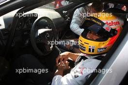 11.07.2009 Nürburg, Germany,  Lewis Hamilton (GBR), McLaren Mercedes gives taxi rides - Formula 1 World Championship, Rd 9, German Grand Prix, Saturday