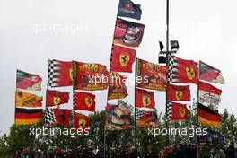 11.07.2009 Nürburg, Germany,  Michael Schumacher (GER), Test Driver, Scuderia Ferrari flags - Formula 1 World Championship, Rd 9, German Grand Prix, Saturday