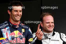 11.07.2009 Nürburg, Germany,  Mark Webber (AUS), Red Bull Racing, Rubens Barrichello (BRA), Brawn GP - Formula 1 World Championship, Rd 9, German Grand Prix, Saturday Qualifying