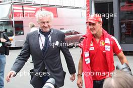 11.07.2009 Nürburg, Germany,  Willi Weber (GER), Driver Manager with Michael Schumacher (GER), Test Driver, Scuderia Ferrari - Formula 1 World Championship, Rd 9, German Grand Prix, Saturday