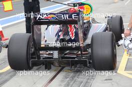 11.07.2009 Nürburg, Germany,  Mark Webber (AUS), Red Bull Racing rear diffuser - Formula 1 World Championship, Rd 9, German Grand Prix, Saturday Practice