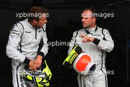11.07.2009 NŸrburg, Germany,  Jenson Button (GBR), Brawn GP and Rubens Barrichello (BRA), Brawn GP  - Formula 1 World Championship, Rd 9, German Grand Prix, Saturday Qualifying