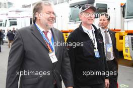 12.07.2009 Nürburg, Germany,  Kurt Beck (SPD, politician, rheinland-pfälzische Ministerpräsident), Dr. Walter Kafitz (Nürburgring GmbH) - Formula 1 World Championship, Rd 9, German Grand Prix, Sunday