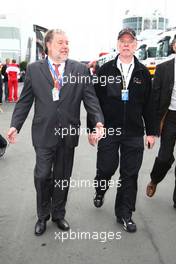 12.07.2009 Nürburg, Germany,  Kurt Beck (SPD, politician, rheinland-pfälzische Ministerpräsident), Dr. Walter Kafitz (Nürburgring GmbH) - Formula 1 World Championship, Rd 9, German Grand Prix, Sunday