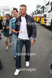 12.07.2009 Nürburg, Germany,  Lukas Podolski (soccer player)  - Formula 1 World Championship, Rd 9, German Grand Prix, Sunday