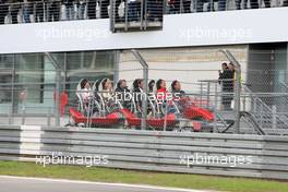 12.07.2009 Nürburg, Germany,  Michael Schumacher (GER), Test Driver, Scuderia Ferrari, on the new rollercoaster, the Ring Racer - Formula 1 World Championship, Rd 9, German Grand Prix, Sunday