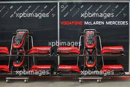 09.07.2009 NŸrburg, Germany,  McLaren Mercedes front wings - Formula 1 World Championship, Rd 9, German Grand Prix, Thursday