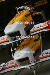 09.07.2009 NŸrburg, Germany,  Renault F1 Team front wing detail - Formula 1 World Championship, Rd 9, German Grand Prix, Thursday