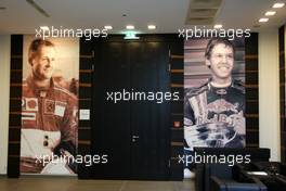 09.07.2009 Nürburg, Germany,  Pictures of Michael Schumacher (GER), Test Driver, Scuderia Ferrari and Sebastian Vettel (GER), Red Bull Racing inside the Lindner hotel, New development and facilities around the Nurburgring  - Formula 1 World Championship, Rd 9, German Grand Prix, Thursday