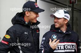 09.07.2009 Nürburg, Germany,  Sebastian Vettel (GER), Red Bull Racing, Nick Heidfeld (GER), BMW Sauber F1 Team - Formula 1 World Championship, Rd 9, German Grand Prix, Thursday