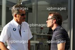 24.07.2009 Budapest, Hungary,  Dr. Mario Theissen (GER), BMW Sauber F1 Team, BMW Motorsport Director, and Jacques Villeneuve (CDN) - Formula 1 World Championship, Rd 10, Hungarian Grand Prix, Friday