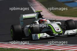 24.07.2009 Budapest, Hungary,  Rubens Barrichello (BRA), Brawn GP, BGP001, BGP 001 - Formula 1 World Championship, Rd 10, Hungarian Grand Prix, Friday Practice
