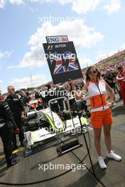 26.07.2009 Budapest, Hungary,  Grid girl - Formula 1 World Championship, Rd 10, Hungarian Grand Prix, Sunday Grid Girl