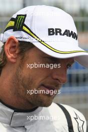 26.07.2009 Budapest, Hungary,  Jenson Button (GBR), Brawn GP  - Formula 1 World Championship, Rd 10, Hungarian Grand Prix, Sunday Pre-Race Grid
