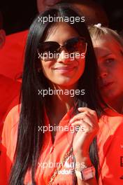 26.07.2009 Budapest, Hungary,  Nicole Scherzinger (USA), Singer in the Pussycat Dolls and girlfriend of Lewis Hamilton (GBR) - Formula 1 World Championship, Rd 10, Hungarian Grand Prix, Sunday Podium