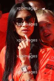 26.07.2009 Budapest, Hungary,  Nicole Scherzinger (USA), Singer in the Pussycat Dolls and girlfriend of Lewis Hamilton (GBR) - Formula 1 World Championship, Rd 10, Hungarian Grand Prix, Sunday Podium