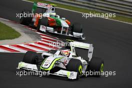 26.07.2009 Budapest, Hungary,  Rubens Barrichello (BRA), Brawn GP and Giancarlo Fisichella (ITA), Force India F1 Team - Formula 1 World Championship, Rd 10, Hungarian Grand Prix, Sunday Race