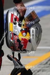 25.07.2009 Budapest, Hungary,  The helmet of Jaime Alguersuari (ESP), Scuderia Toro Rosso- Formula 1 World Championship, Rd 10, Hungarian Grand Prix, Saturday Practice