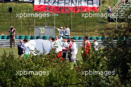 25.07.2009 Budapest, Hungary,  Felipe Massa (BRA), Scuderia Ferrari / big crash - Formula 1 World Championship, Rd 10, Hungarian Grand Prix, Saturday Qualifying